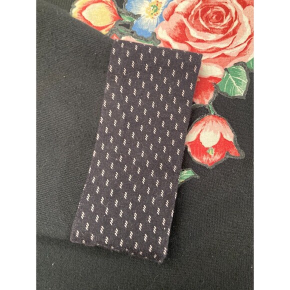 Vintage 90s Sweatshirt 1990s Floral Dark Romance New Wave Hipster Size Large - Picture 7 of 11